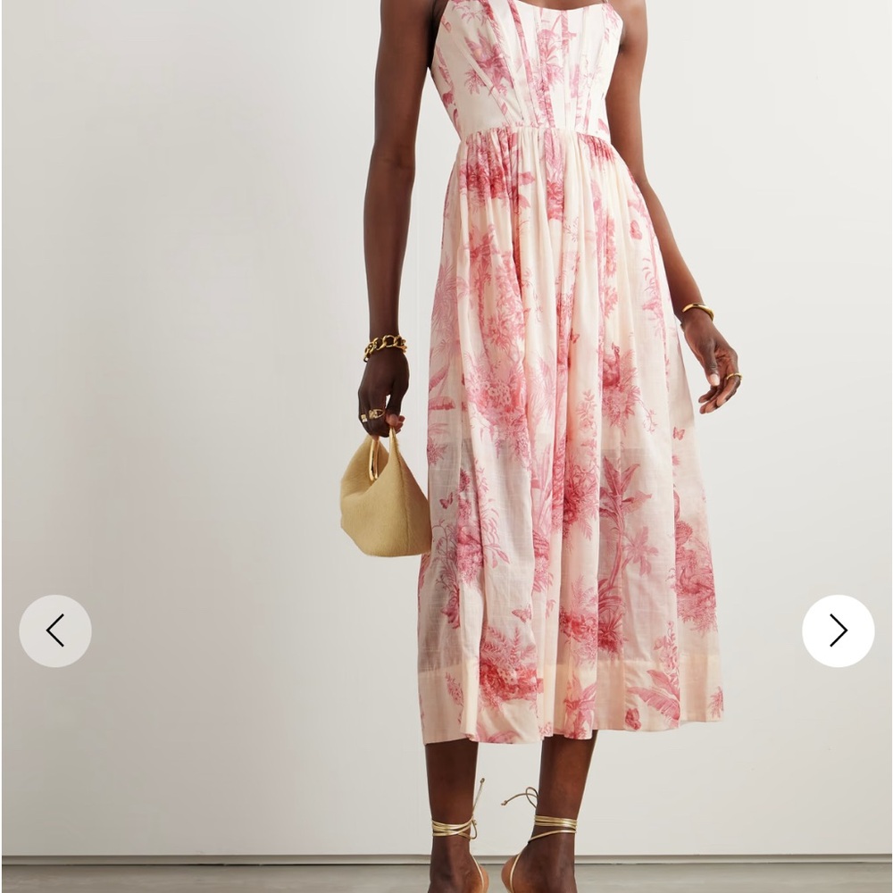 Floral Pink Sleeveless Dress